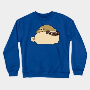 Pug and Little Sloth Crewneck Sweatshirt